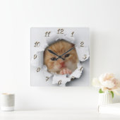 Kitty Quadratische Wanduhr (Zuhause)