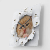 Kitty Quadratische Wanduhr (Winkel)