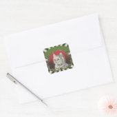 Kitty Quadratischer Aufkleber (Umschlag)