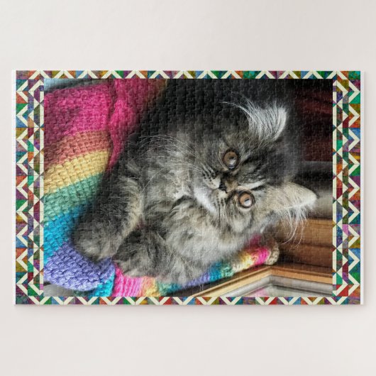 Kitty Quilter Tabletop Herausforderung Jigsaw Puzz Puzzle (Horizontal)