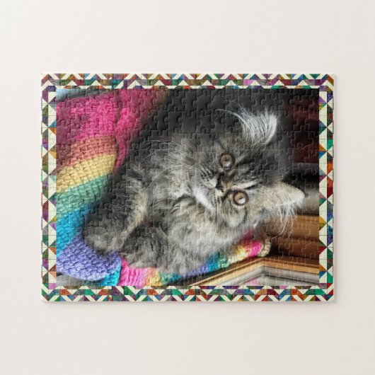 Kitty Quilter Tabletop Herausforderung Jigsaw Puzz Puzzle (Horizontal)
