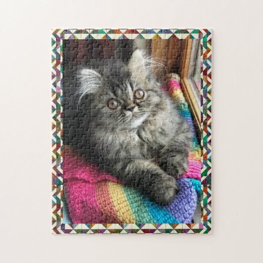 Kitty Quilter Tabletop Herausforderung Jigsaw Puzz Puzzle (Vertikal)