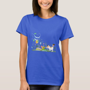Kitty Reading a Book T - Shirt