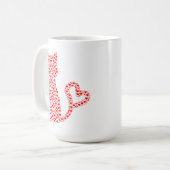 Kitty Red Heart Liebe Kaffee Tasse (Vorderseite Links)