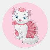 Kitty Runder Aufkleber (Vorderseite)