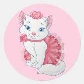 Kitty Runder Aufkleber (Vorderseite)