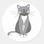 Kitty Runder Aufkleber (Vorderseite)