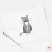 Kitty Runder Aufkleber (Umschlag)