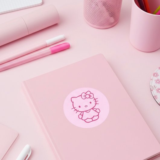 Kitty Runder Aufkleber
