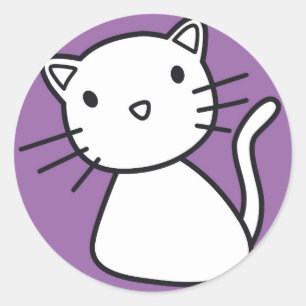 Kitty Runder Aufkleber