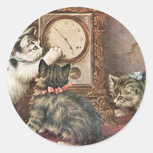 Kitty Runder Aufkleber (Vorderseite)