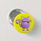Kitty-Schlag-lila Knopf Button (Vorne & Hinten)