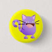 Kitty-Schlag-lila Knopf Button (Vorderseite)