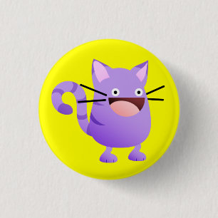 Kitty-Schlag-lila Knopf Button