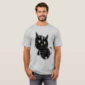 Kitty-schwarze Katzen-T - Shirt (Vorne ganz)