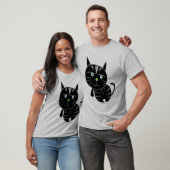 Kitty-schwarze Katzen-T - Shirt (Unisex)