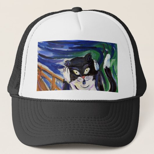 Kitty Scream Hat Truckerkappe (Vorderseite)
