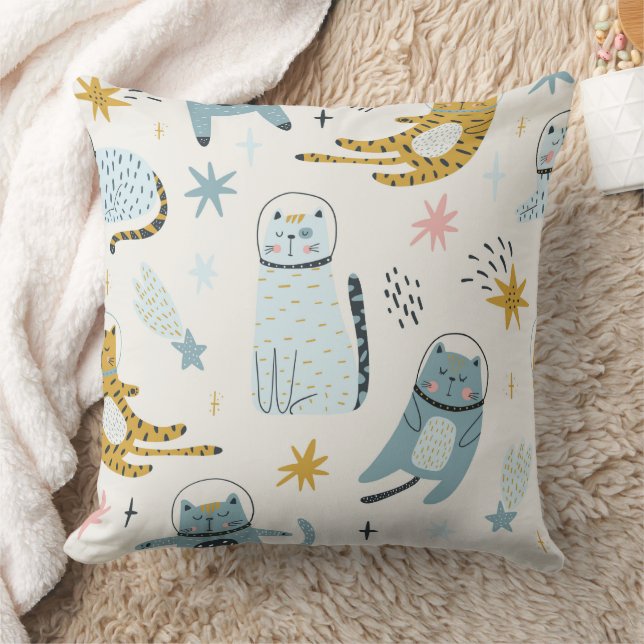 Kitty Seamless Pattern Kissen (Decke)