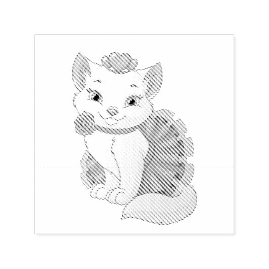 Kitty Self-Inking Briefmarke Permastempel (Design)