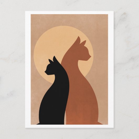Kitty Silhouetten Postkarte (Vorderseite)