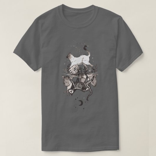Kitty Skeleton Halloween T-Shirt (Design vorne)