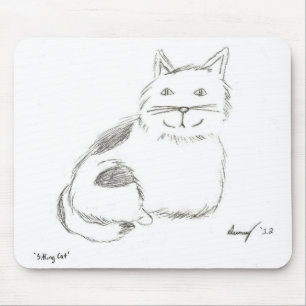 Kitty Sketch Mousepad
