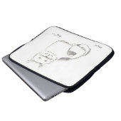 Kitty Sketch Notebook-Sieb Laptopschutzhülle (Vorne Knopf)