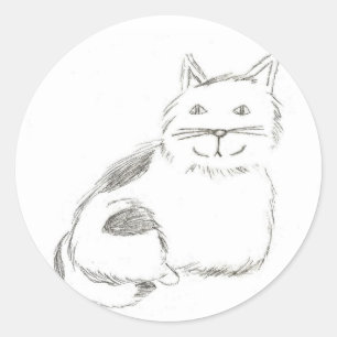 Kitty Sketch Stickers - Set von 20