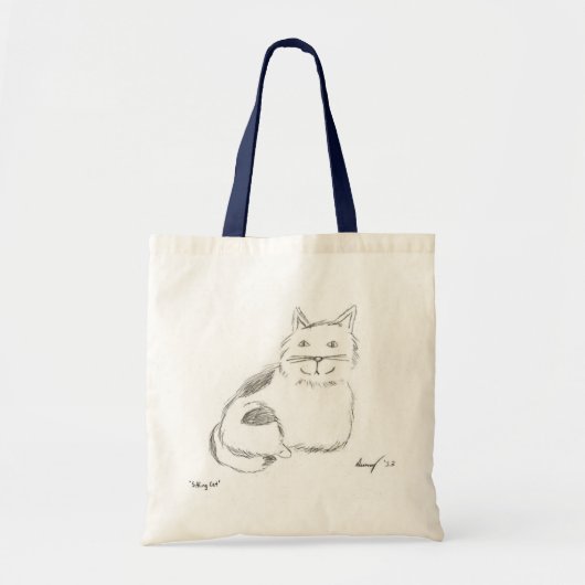 Kitty Sketch Tote Bag Tragetasche (Vorne)