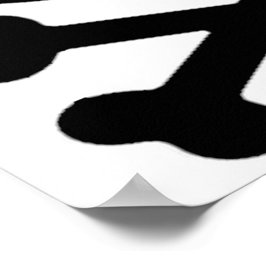 Kitty Skull und Crossbones Poster (Ecke)