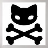 Kitty Skull und Crossbones Poster (Vorne)