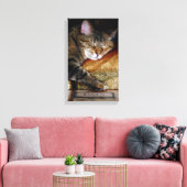 Kitty Sleepy Book Leinwanddruck (Insitu (Wohnzimmer))