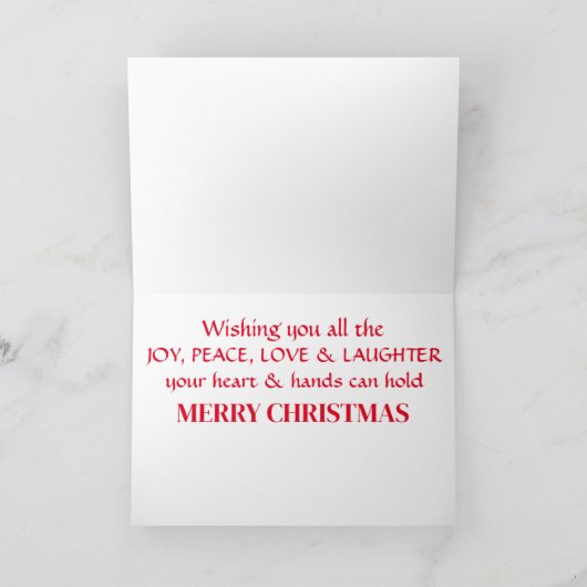 Kitty Spaß Weihnachtskarte Dankeskarte (Innenseite)