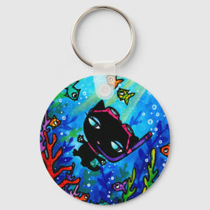 Kitty-Spule schwimmt mit dem Schlüsselanhänger