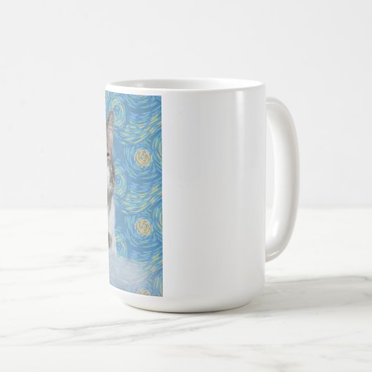 Kitty Starry Night Kaffeetasse (VorderseiteRechts)