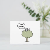 Kitty steckt in Bäumen fest Postkarte (Stehend Vorderseite)