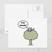Kitty steckt in Bäumen fest Postkarte (Vorne/Hinten)
