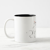 Kitty Stimmen Kitty Cat Freude weiß schwarz Zweifarbige Tasse (Links)