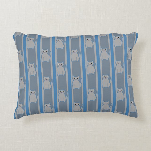 Kitty Striping Dekokissen (Vorderseite)