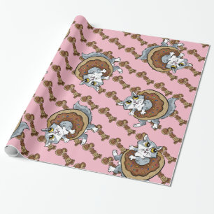 Kitty Sweet Donut Geschenkpapier