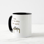 Kitty-Tabellen-lustiger Erntedank Tasse (Vorderseite Links)