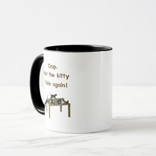 Kitty-Tabellen-lustiger Erntedank Tasse (Vorderseite Links)