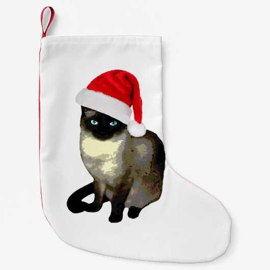 Kitty-Tatzen, siamesische Katze WeihnachtsStrumpf Kleiner Weihnachtsstrumpf (Vorderseite)