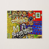 KITTY-TEE-PARTY, Katzen Puzzle-Louis Wains Puzzle (Horizontal)