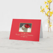 Kitty & Tee Rose Weihnachten Geburtstag Karte (Gelbe Blume)