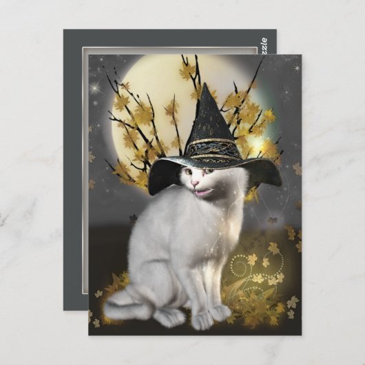 Kitty The Magical Hexen Cat Postkarte (Vorne/Hinten)