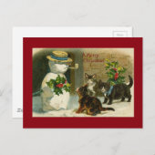 Kitty Trio und Snowman Postkarte (Vorne/Hinten)