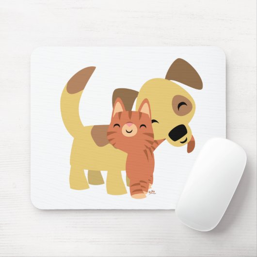 Kitty- u. Hündchen-Cartoon mousepad (Mit Mouse)