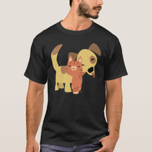 Kitty- u. Hündchen-Cartoon T - Shirt