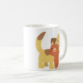 Kitty- u. Hündchen-Cartoon-Tasse Kaffeetasse (VorderseiteRechts)